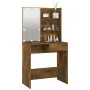 Tocador con LED color roble ahumado 74,5x40x141 cm de vidaXL, Tocadores para dormitorios - Ref: Foro24-820481, Precio: 80,25 ...