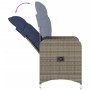 Sillas de jardín reclinables (2 unidades, con cojines), ratán sintético gris en Sillas de jardín | Comprar online en Foru.es