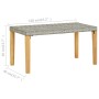 Banco de jardín ratán sintético y madera de acacia gris 120 cm de vidaXL, Bancos de jardín - Ref: Foro24-46489, Precio: 49,08...