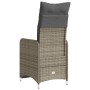 Sillón reclinable de jardín con cojines ratán sintético gris en Sillas de jardín | Comprar online en Foru.es