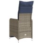 Silla de jardín reclinable con cojines de ratán sintético gris en Sillas de jardín | Comprar online en Foru.es