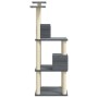 Rascador para gatos con postes de sisal gris oscuro 141 cm de vidaXL, Mobiliario para gatos - Ref: Foro24-171526, Precio: 54,...