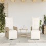 Sillones reclinables de jardín con cojines beige 2 uds ratán PE en Sillas de jardín | Comprar online en Foru.es