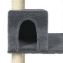 Rascador para gatos con postes de sisal gris oscuro 141 cm de vidaXL, Mobiliario para gatos - Ref: Foro24-171526, Precio: 54,...