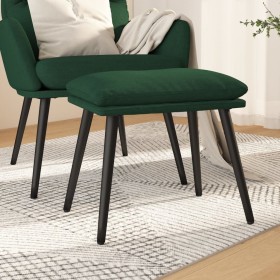 Reposapiés de tela verde oscuro 45x29,5x35 cm de vidaXL, Otomanas - Ref: Foro24-341498, Precio: 33,90 €, Descuento: %