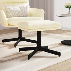Reposapiés de cuero sintético color crema 60x60x36 cm de vidaXL, Otomanas - Ref: Foro24-341638, Precio: 48,59 €, Descuento: %