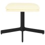 Reposapiés de cuero sintético color crema 60x60x36 cm de vidaXL, Otomanas - Ref: Foro24-341638, Precio: 48,59 €, Descuento: %
