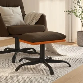 Reposapiés de tela y cuero sintético marrón 60x60x36 cm by vidaXL, Ottomans - Ref: Foro24-341610, Price: 33,13 €, Discount: %