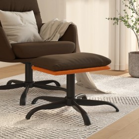 Reposapiés de tela y cuero sintético marrón 60x60x36 cm de vidaXL, Otomanas - Ref: Foro24-341610, Precio: 31,69 €, Descuento: %
