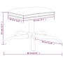 Reposapiés de tela y cuero sintético marrón 60x60x36 cm de vidaXL, Otomanas - Ref: Foro24-341610, Precio: 31,69 €, Descuento: %