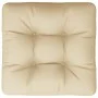 Cojín para sofá de palets de tela beige 58x58x10 cm de vidaXL, Cojines para sillas y sofás - Ref: Foro24-314637, Precio: 25,8...