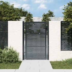 Puerta de jardín acero gris antracita 105x200 cm de vidaXL, Puertas de jardín - Ref: Foro24-154562, Precio: 245,46 €, Descuen...