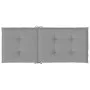 Cojín silla de jardín respaldo alto 2 uds tela gris 120x50x3 cm de vidaXL, Cojines para sillas y sofás - Ref: Foro24-43179, P...