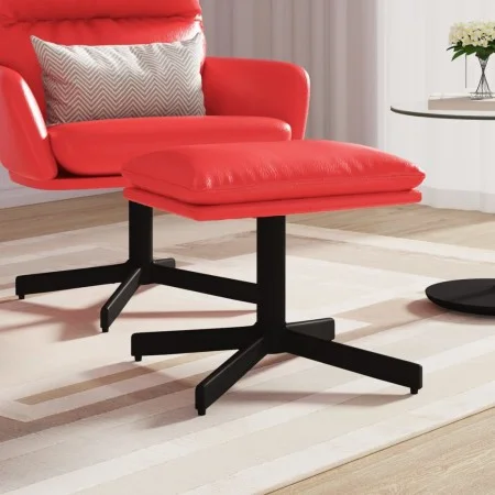 Reposapiés de cuero sintético rojo 60x60x36 cm de vidaXL, Otomanas - Ref: Foro24-341642, Precio: 36,70 €, Descuento: %