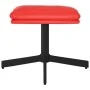 Reposapiés de cuero sintético rojo 60x60x36 cm de vidaXL, Otomanas - Ref: Foro24-341642, Precio: 36,70 €, Descuento: %