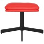 Reposapiés de cuero sintético rojo 60x60x36 cm de vidaXL, Otomanas - Ref: Foro24-341642, Precio: 32,61 €, Descuento: %