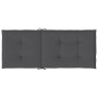 Cojín silla de jardín respaldo alto 2 uds tela gris 120x50x3 cm de vidaXL, Cojines para sillas y sofás - Ref: Foro24-43177, P...