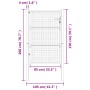 Puerta de jardín acero gris antracita 105x200 cm de vidaXL, Puertas de jardín - Ref: Foro24-154562, Precio: 245,46 €, Descuen...