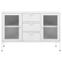 Aparador de acero y vidrio templado blanco 105x35x70 cm de vidaXL, Aparadores - Ref: Foro24-336077, Precio: 217,61 €, Descuen...
