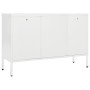 Aparador de acero y vidrio templado blanco 105x35x70 cm de vidaXL, Aparadores - Ref: Foro24-336077, Precio: 217,61 €, Descuen...