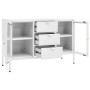 Aparador de acero y vidrio templado blanco 105x35x70 cm de vidaXL, Aparadores - Ref: Foro24-336077, Precio: 217,61 €, Descuen...