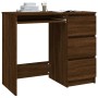 Escritorio de madera contrachapada roble marrón 90x45x76 cm de vidaXL, Escritorios - Ref: Foro24-815509, Precio: 122,80 €, De...