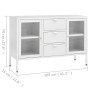Aparador de acero y vidrio templado blanco 105x35x70 cm de vidaXL, Aparadores - Ref: Foro24-336077, Precio: 217,61 €, Descuen...