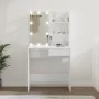 Tocador con LED blanco brillante 74,5x40x141 cm de vidaXL, Tocadores para dormitorios - Ref: Foro24-808807, Precio: 108,43 €,...