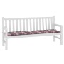 Cojín de banco de jardín tela Oxford a cuadros rojo 180x50x3 cm de vidaXL, Cojines para sillas y sofás - Ref: Foro24-314096, ...