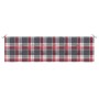 Cojín de banco de jardín tela Oxford a cuadros rojo 180x50x3 cm de vidaXL, Cojines para sillas y sofás - Ref: Foro24-314096, ...