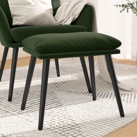 Reposapiés de terciopelo verde oscuro 45x29,5x35 cm de vidaXL, Otomanas - Ref: Foro24-341506, Precio: 33,67 €, Descuento: %