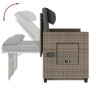 Sillón reclinable de jardín con cojines ratán sintético gris en Bancos de jardín | Comprar online en Foru.es