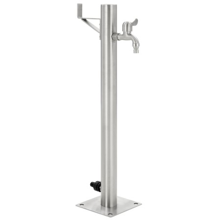 Columna de agua de jardín acero inoxidable redonda 65 cm de vidaXL, Sistemas de riego - Ref: Foro24-45457, Precio: 70,26 €, D...
