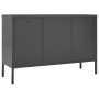 Aparador de acero y vidrio templado blanco 105x35x70 cm de vidaXL, Aparadores - Ref: Foro24-336078, Precio: 213,43 €, Descuen...