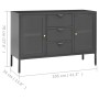 Aparador de acero y vidrio templado blanco 105x35x70 cm de vidaXL, Aparadores - Ref: Foro24-336078, Precio: 213,43 €, Descuen...
