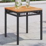Mesa de jardín ratán sintético madera acacia negro 38x38x42 cm en Mesas de jardín | Comprar online en Foru.es