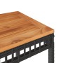 Mesa de jardín ratán sintético madera acacia negro 38x38x42 cm en Mesas de jardín | Comprar online en Foru.es