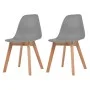 Sillas de comedor 2 unidades plástico gris de vidaXL, Sillas de comedor - Ref: Foro24-244774, Precio: 113,51 €, Descuento: %