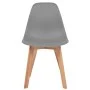 Sillas de comedor 2 unidades plástico gris de vidaXL, Sillas de comedor - Ref: Foro24-244774, Precio: 113,51 €, Descuento: %