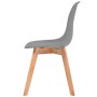 Sillas de comedor 2 unidades plástico gris de vidaXL, Sillas de comedor - Ref: Foro24-244774, Precio: 120,18 €, Descuento: %
