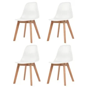 Dining chairs 4 units white plastic by vidaXL, dining chairs - Ref: Foro24-244772, Price: 176,04 €, Discount: %