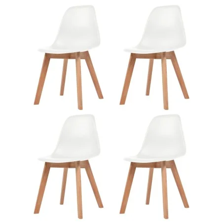Sillas de comedor 4 unidades plástico blanco de vidaXL, Sillas de comedor - Ref: Foro24-244772, Precio: 176,04 €, Descuento: %