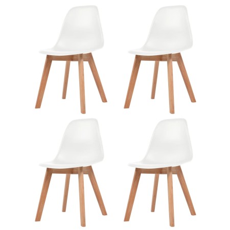 Sillas de comedor 4 unidades plástico blanco de vidaXL, Sillas de comedor - Ref: Foro24-244772, Precio: 179,56 €, Descuento: %