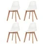Sillas de comedor 4 unidades plástico blanco de vidaXL, Sillas de comedor - Ref: Foro24-244772, Precio: 176,04 €, Descuento: %