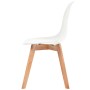 Sillas de comedor 4 unidades plástico blanco de vidaXL, Sillas de comedor - Ref: Foro24-244772, Precio: 179,56 €, Descuento: %