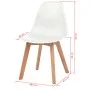 Sillas de comedor 4 unidades plástico blanco de vidaXL, Sillas de comedor - Ref: Foro24-244772, Precio: 176,04 €, Descuento: %