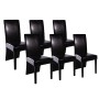 Sillas de comedor 6 unidades cuero artificial negro de vidaXL, Sillas de comedor - Ref: Foro24-160295, Precio: 377,16 €, Desc...