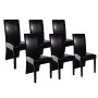 Sillas de comedor 6 unidades cuero artificial negro de vidaXL, Sillas de comedor - Ref: Foro24-160295, Precio: 372,03 €, Desc...