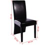 Sillas de comedor 6 unidades cuero artificial negro de vidaXL, Sillas de comedor - Ref: Foro24-160295, Precio: 377,16 €, Desc...