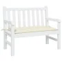 Cojín de banco de jardín tela Oxford blanco crema 100x50x7 cm de vidaXL, Cojines para sillas y sofás - Ref: Foro24-314934, Pr...